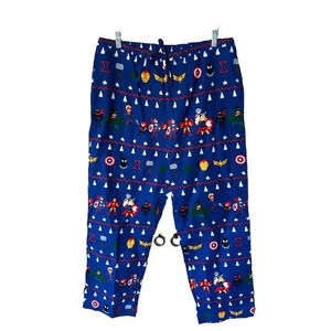 Hanna Andersson Blue Marvel Avengers Flannel Pajama Pants Unisex L adult